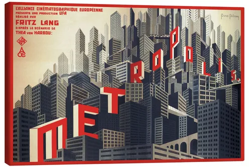 Posterlounge Poster akg-images, Filmplakat Metropolis - Boris Bilinsky, 1926, Illustration