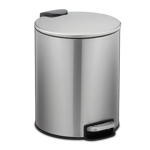 Kosmetikeimer Badmülleimer Treteimer rutschfest Edelstahl 5 Liter Abfallbehälter