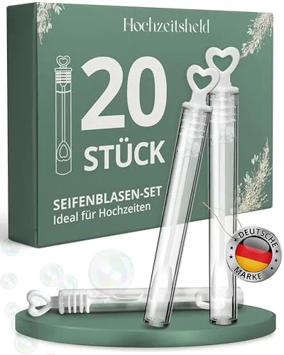 HOCHZEITSHELD Hochzeit Seifenblasen 20 Stück von HOCHZEITSHELD