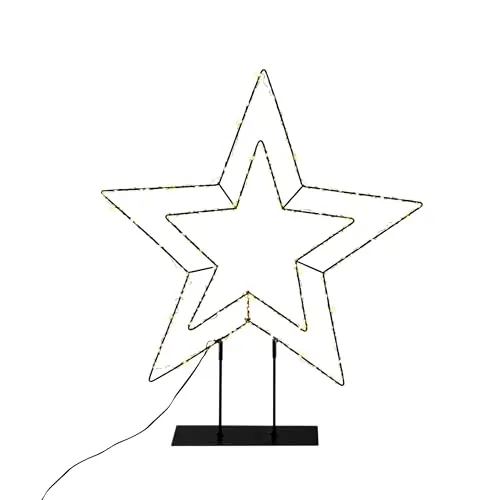 Spetebo LED Stern Silhouette mit Timer und Dimmer in schwarz von Spetebo