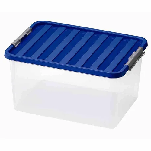 HEIDRUN Systembox 38 l, 52 x 36 x 26 cm mit Deckel, farblich sortiert