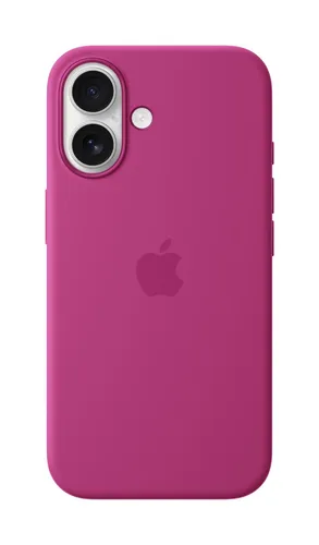 iPhone 16 Silicone Case with MagSafe - Fuchsia, umweltfreundlich aus 55% recyceltem Silikon, perfekter Schutz und schnelles kabelloses Laden