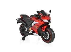 Moni Kinder Elektromotorrad Motocross mit MP3-Funktion - Kinderfahrzeuge mit Bluetooth und Lichtern, ideal für kleine Motorradfans, sicher durch abnehmbare Stützräder und bis zu 6 km/h schnell.