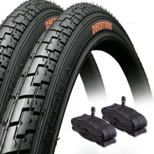 Reifen 26 X 1.75 + 2 Fahrradschläuche Amerika Fahrrad MTB Schwarze Slick 2