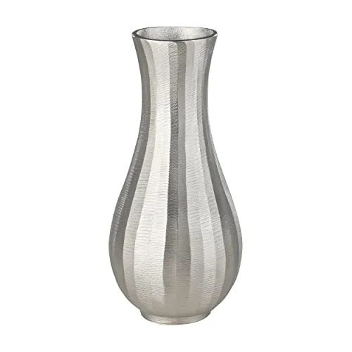 EGLO LIVING Metallvase Abucay – Deko Vase für Pampasgras - Moderne Deko-Vase aus glänzendem Nickel, ideal für Trockenblumen, mit stilvollem Design und vielseitiger Einsetzbarkeit in jedem Wohnraum.