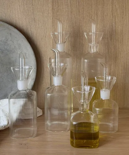 Zoha Ölspender Stripe Ölspender Glas von Zoha