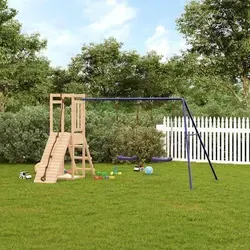 vidaXL Spielturm Massivholz Kiefer - Der perfekte Spielplatz für deinen Garten - Spielplätze: Robuster Spielturm aus massivem Kiefernholz mit Kletterwand, Schaukeln und Sandkasten für unendlichen Spaß und kreative Abenteuer im Freien.