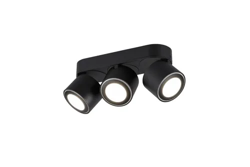 Trio Leuchten LED Deckeneinbau- und Aufbauleuchte Taurus 652910332 - Moderne 3-flammige LED Deckenleuchte in Schwarz matt, energiesparend mit 3x 3,5W und 3x 1,5W LEDs, dreh- und schwenkbar für individuelle Lichtgestaltung.