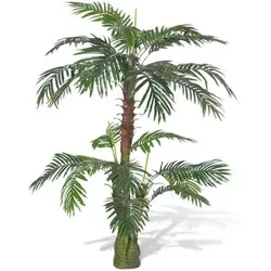 Cycadaceae Cycas-Palmfarne - Dekorative Zimmerpalme - Künstliche Zimmerpflanze mit einer Höhe von 80 cm, ideal zur Verschönerung von Büros und Wohnräumen. Pflegeleicht und immergrün, bringt sie einen Hauch von Natur in jedes Ambiente.