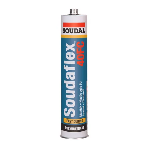 Soudal Soudaflex 40FC 310 ml – PU-Dichtstoff, Klebemasse, Dichtungsmasse, schwarz, langlebig & elastisch, wetterbeständig, ideal für Bau, Fenster, Türen, Abdichtung & Reparaturen 102643