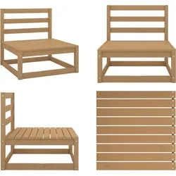 vidaXL Garten Mittelsofa Honigbraun Massivholz Kiefer
