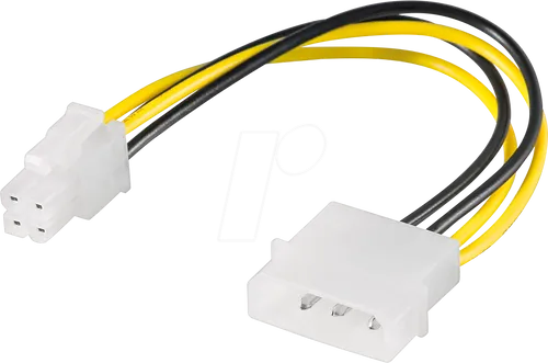 GOOBAY 51362 - Molex 4 Pin Stecker > P4 Pin Stecker, 16 cm