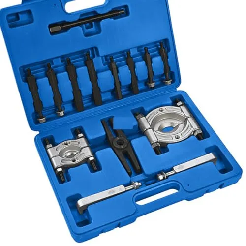 Datona - 14-teiliges Lagerabzieher-Set - Profi Abzieher Werkzeug für Radlager, Kugellager, Riemenscheiben & Innenringe - Universal für Auto Werkstatt inkl. H-Beam