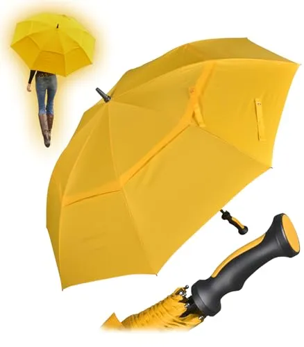 iX-brella 130 cm XXL Golfschirm Automatik in gelb von iX-brella