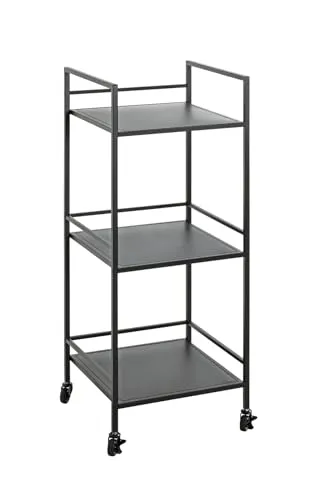 HAKU Möbel Beistelltisch Metall schwarz 35x35x92 cm - Mehrzwecktisch aus robustem Metall, ideal für flexible Nutzung in Büro oder Wohnbereich, mit eleganter Pulverbeschichtung und 8 kg Belastbarkeit.