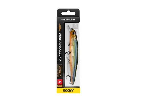 Lieblingsköder Zanderwobbler 125mm - Effektiver Wobbler für Zanderangeln in Rocky-Farbe - Lockmittel für Zanderangeln, 125mm lang, 20g schwer, mit idealer Tauchtiefe von 1m für gezielte Angeltechnik.