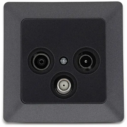 MILOS Antennendose 23047, 3-Loch, anthrazit