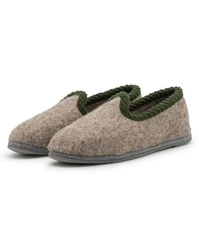Pantoffelmann Filzhausschuhe Walker mit Gummisohle - Gemütliche Hausschuhe aus 100% Wollfilz, atmungsaktiv und rutschfest – ideal für Damen und Herren, die auf der Suche nach Komfort und Stil sind.