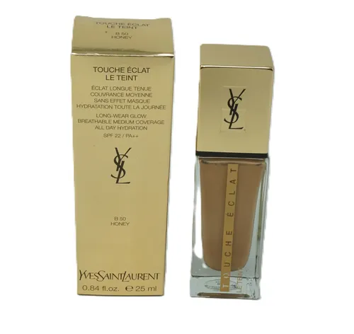 Yves Saint Laurent Le Teint Foundation B 50 Honey 25ml - Hochwertige Foundation in Farbton B 50 Honey, ideal für ein ebenmäßiges Hautbild. Perfekt für den täglichen Einsatz und sorgt für ein strahlendes Finish.