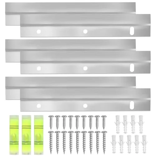 Stück Z-Klemmen Zum Aufhängen 15cm, Bildaufhänger für Schwere Bilder, Z-Hanger mit Schrauben für Schwere Rahmen, Bettkopfteil, Spiegel, Rack 6