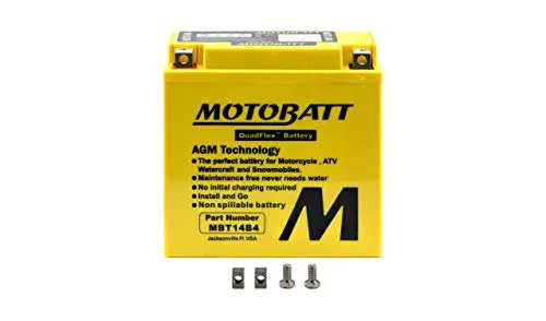 Motobatt Batterie MBT14B4 12V 13AH CCA:175A YT14BBS, YT14B4 L:150mm x H:145mm x W:70mm