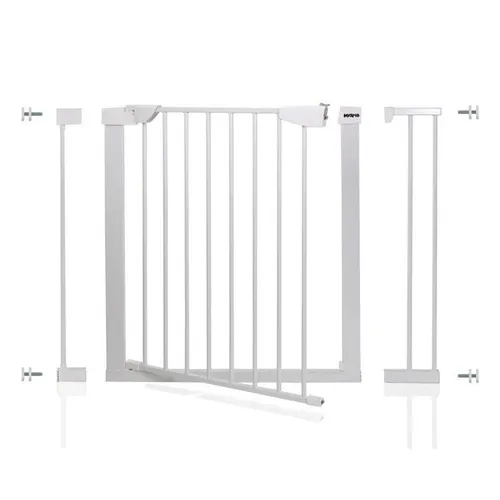 Treppenschutzgitter Aluminium 103cm Weiß - Sicherheitsbarriere für Treppen und Türen, aus robustem Aluminium, max. Breite 103cm, Höhe 74cm, ideal für den Schutz von Kleinkindern und Haustieren.