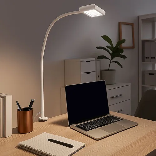 BRILONER LED Klemmleuchte - Tageslicht Schreibtischlampe 7,5W - Klemmleuchte für vielseitigen Einsatz, energiesparend mit 800 Lumen und 20.000 Stunden Lebensdauer. Ideal für Home Office dank dreh- und schwenkbarem Kopf und praktischem Kabelschalter.