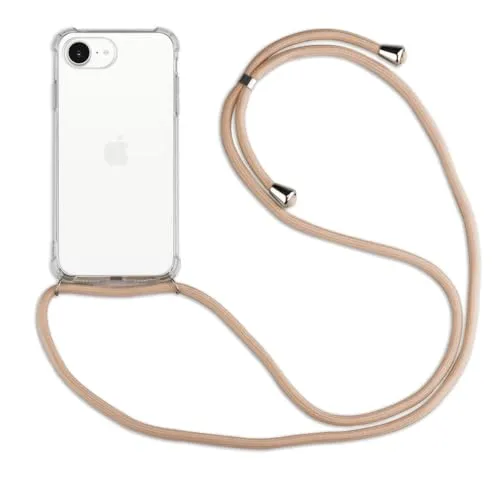 Hülle Kompatibel mit Samsung Galaxy A36 / Galaxy A56 | Handykette Smartphone Halskette Hülle mit Band | Handyhülle mit Kordel zum Umhängen Kompatibel für Galaxy A36 / Galaxy A56 | Beige/Braun