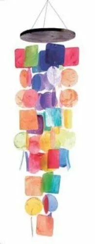 Feng Shui Mobile Muschel buntes Windspiel Perlmutt Gesamtlänge ca. 75cm