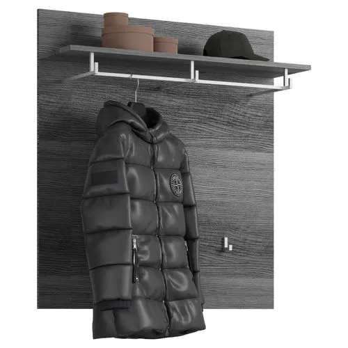 xonox.home Garderobenpaneel Scout X06B3621 - Garderobenpaneel mit 3 stabilen Haken und Kleiderstange, ideal für einen organisierten Flur - stilvoll und funktional.