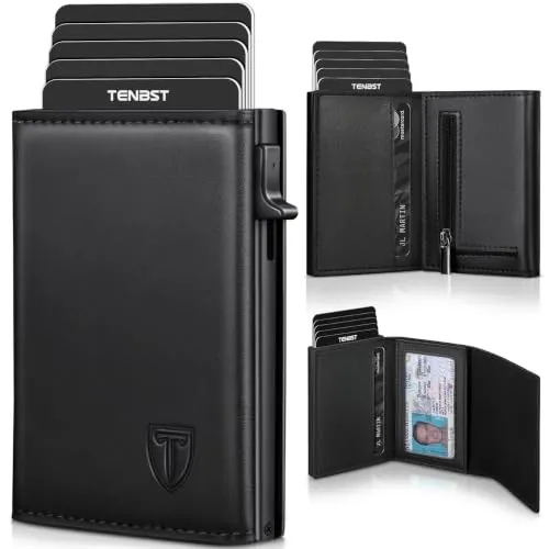TENBST Herren Geldbörse – Exklusives Slim Wallet mit RFID Schutz & Münzfach