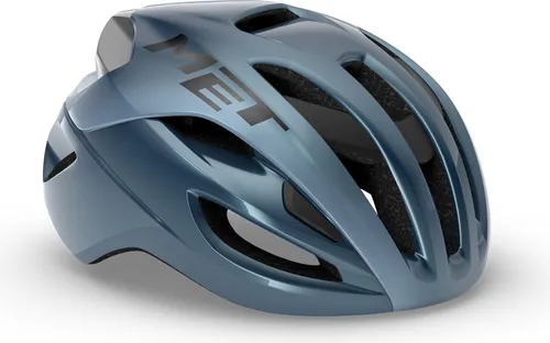 MET Unisex Rivale MIPS Renradhelm – Navy Silver, Größe L 58-61cm - Fahrradhelm mit MIPS-C2 Gehirnschutzsystem und 18 Belüftungsöffnungen für optimalen Komfort und Sichtbarkeit bei schlechten Lichtverhältnissen.