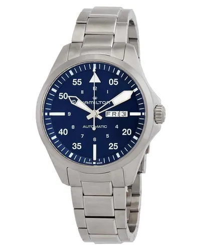 Hamilton Khaki Automatic Sports H64635140 Herrenuhr - Armbanduhr für Herren mit 100m Wasserdichtigkeit, sportlichem Design und robustem Edelstahlgehäuse. Ideal für aktive Männer, die Stil und Funktionalität schätzen.