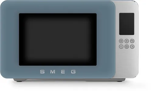 Smeg MOC01SBMEU Stand-Kombi-Mikrowelle - Vielseitige 4-in-1 Mikrowelle mit Grill, Quick-Start und Soft-Close-System. Ideal für schnelles Garen, Auftauen und Warmhalten – perfekter Komfort für Ihre Küche.