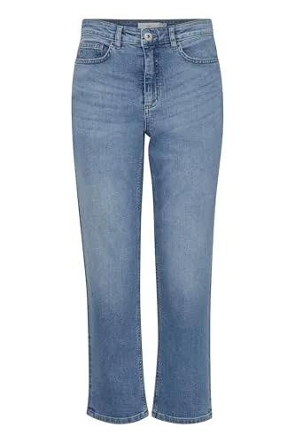 ICHI Damen IHTWIGGY Raven Jeans, Light Blue, 31 - Klassische 5-Pocket Straight Leg Jeans mit nachhaltiger Baumwolle, perfekter Sitz und modischer Waschung für jeden Anlass.