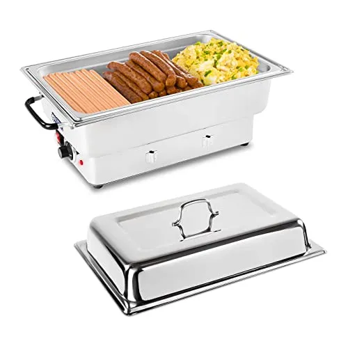 Royal Catering Chafing Dish - 1600 W mit GN 1/1 Behälter - Großküchentechnik für Buffets, leistungsstark mit 1600 W und 13 l Volumen für perfekte Warmhaltung von Speisen bei 30 - 90 °C.