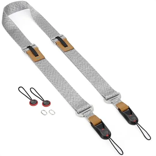 Sunya Kameragurt mit Schnellverschluss - Kamera- & Camcordergurte, atmungsaktives Nylon für hohen Tragekomfort, max. Belastung 90 kg, einhändige Längeneinstellung und kompatibel mit allen Kameramodellen.