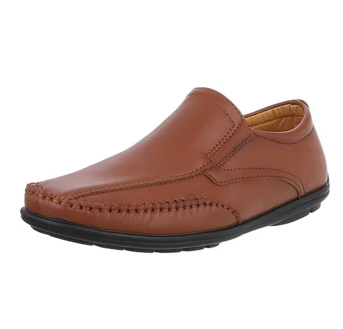 Coolwalk Eleganter Slip-On Herrenschuh für Komfort und Stil Slipper (90112418) Flach Slipper in Camel