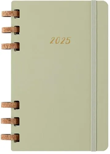 MOLESKINE Buchkalender 2025 - Spiralbindung & fester Einband in Grün - Organizer für 12 Monate, mit grünem festen Einband und praktischer Spiralbindung für einfaches Blättern und Notieren.