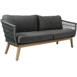 Brafab Kenton 3-Sitzer Sofa 194cm mit Polstern, Rücken-Seitenteile geflochten