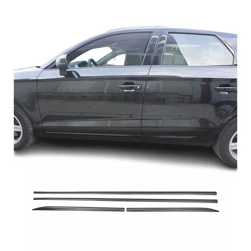 Türschutzleisten für Fiat Tipo 2015-2025, Dunkel Chrom 4x - Fahrzeugspezifische Türschutzleisten aus Edelstahl, bieten effektiven Schutz vor Kratzern und Stößen, einfach zu installieren und langlebig.