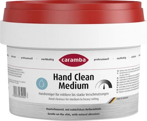 Caramba Handreiniger 500ml - Effektive Handwaschpaste für die Werkstatt - Handwaschpaste für gründliche Reinigung, ideal für Werkstätten. Entfernt mühelos Öl, Fett und Schmutz.