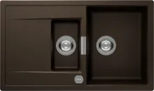 Schock Mono D-150 A Bronze Granitspüle - Sanitäranlagen & Zubehör - Hochwertige bronze Granitspüle mit reversiblen Becken, ideal für Unterschränke ab 60 cm, inklusive praktischer Exzenterbetätigung für komfortable Nutzung.