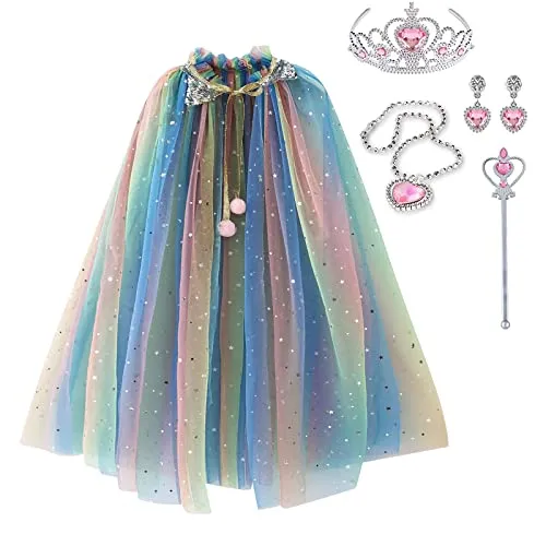 skyllc Prinzessin Umhang für Mädchen