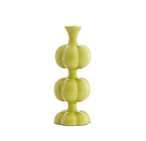Dirk Davids Kerzenständer Bubble Ø10x26 cm Grün - Eleganter Kerzenständer aus hochwertigem Glas mit Bubble-Struktur. Die grüne Färbung bringt eine beruhigende Atmosphäre in jeden Raum. Ideal für Tische und Regale, passt perfekt zu modernen und klassischen Einrichtungsstilen.