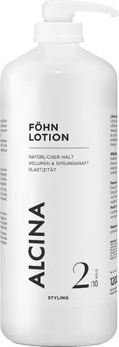 ALCINA Professional Föhn-Lotion 1200 ml - Die ALCINA Professional Föhn-Lotion bietet Hitzeschutz und verleiht Volumen für klassische Föhnfrisuren. Ideal für flexibles Styling mit verbesserter Haltbarkeit. Perfekt für jeden Föhn-Look!