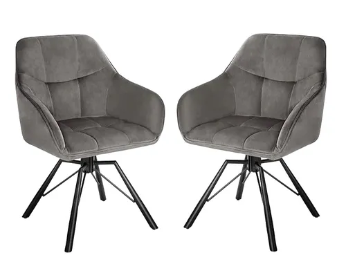 WOLTU Esszimmerstühle drehbar 2er-Set Drehstuhl Polsterstühle Küchenstühle Neu