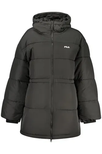 Damen Langer Schwarzer Mantel mit Kapuze – Wasser- und Windabweisend – Schwarz – XL