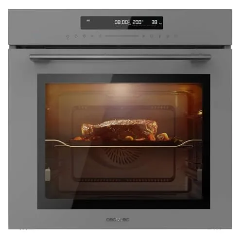 Cecotec Bolero Hexa SM406000 Backofen 60 cm - Energieeffizienter 72 l Backofen mit 12 Funktionen, inklusive Steak Master und Pizza Master für perfekte Ergebnisse. Ideal für die ganze Familie und schnelle Kochzeiten.