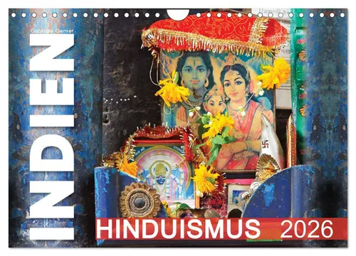 Indien - Hinduismus (Wandkalender 2026 DIN A4 quer) - Hochwertiger Fotokalender mit 12 beeindruckenden Motiven, ideal für jeden Raum. Robuste Spiralbindung sorgt für eine einfache Handhabung. Perfektes Geschenk für Freunde und Familie!